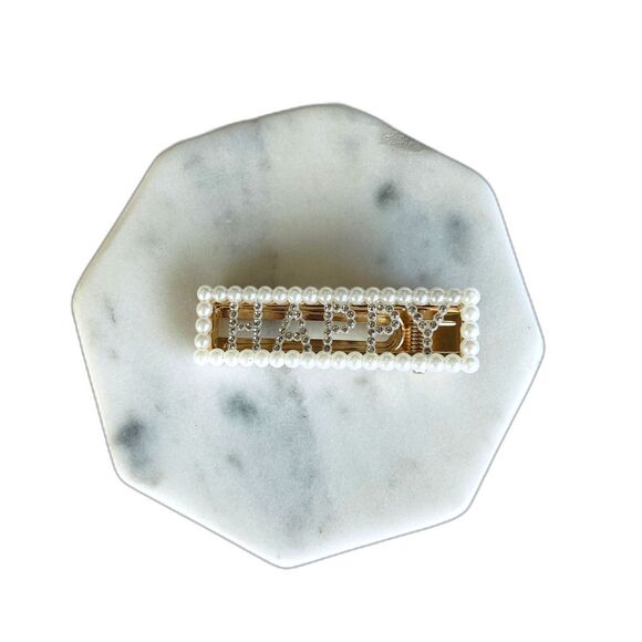 Elegant Pearl Hair Clip Barrette Bride Hair Accessories for Women - Picture 4 of 7